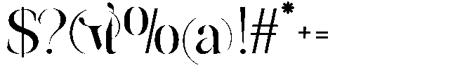 Megivia  Regular Font OTHER CHARS