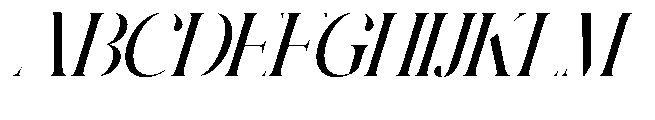 Megivia  Slant Regular Font UPPERCASE