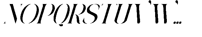 Megivia  Slant Regular Font UPPERCASE