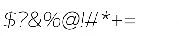 Meguro Sans Light Italic Font OTHER CHARS