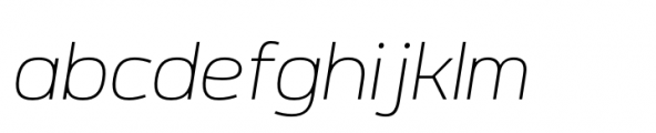 Meguro Sans Light Italic Font LOWERCASE