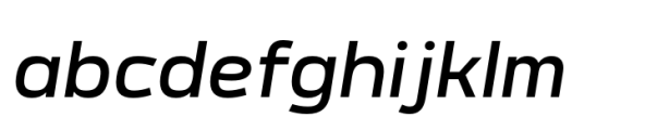 Meguro Sans Medium Italic Font LOWERCASE