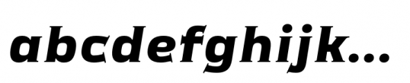 Meguro Serif Black Italic Font LOWERCASE