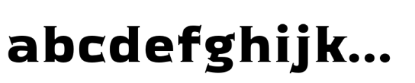Meguro Serif Black Font LOWERCASE