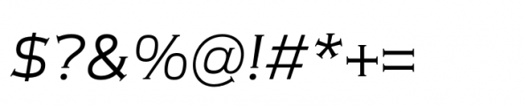 Meguro Serif Italic Font OTHER CHARS
