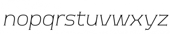 Meguro Serif Light Italic Font LOWERCASE