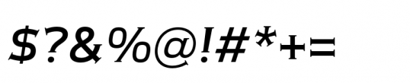 Meguro Serif Medium Italic Font OTHER CHARS