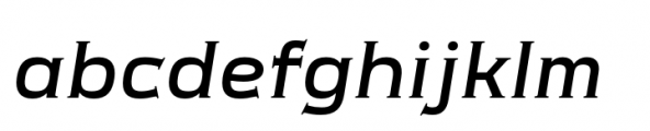 Meguro Serif Medium Italic Font LOWERCASE
