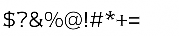 Meguro Serif Regular Font OTHER CHARS