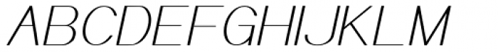 Meichic Thin Oblique Font UPPERCASE