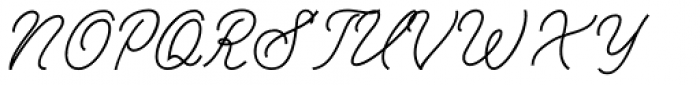 Melania Monoline Regular Font UPPERCASE