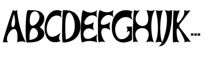 Melasthi Font UPPERCASE