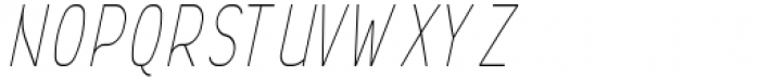Melatea Thin Italic Condensed Font LOWERCASE