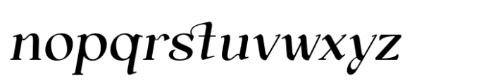 Melian Kingsley Oblique Font LOWERCASE