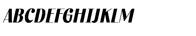 Meliny Oblique Font UPPERCASE