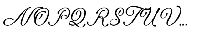 Meliora Script Font UPPERCASE