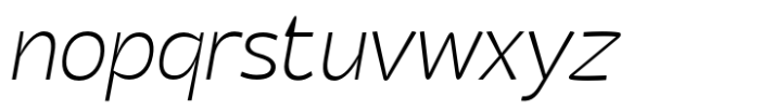 Mell Sans Extra Light Italic Font LOWERCASE
