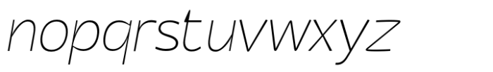 Mell Sans Thin Italic Font LOWERCASE