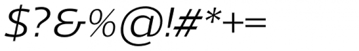 Mellnik ExtraLight Italic Font OTHER CHARS