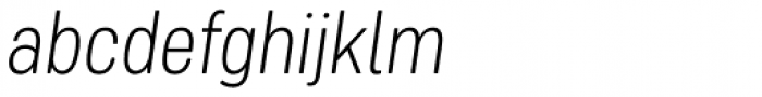 Mello Narrow Light Italic Font LOWERCASE