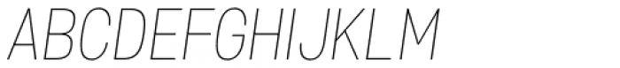 Mello Narrow Thin Italic Font UPPERCASE