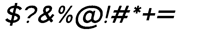 Mello Sans Italic Font OTHER CHARS