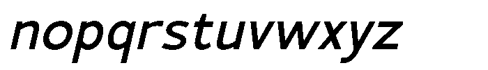 Mello Sans Italic Font LOWERCASE