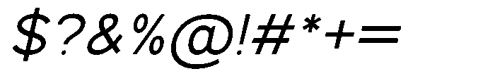 Mello Sans Light Italic Font OTHER CHARS