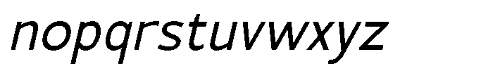 Mello Sans Light Italic Font LOWERCASE