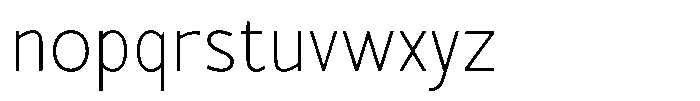Mello Sans Thin Font LOWERCASE