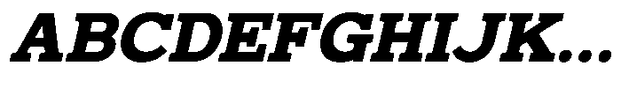 Mello Serif Extra Bold Italic Font UPPERCASE
