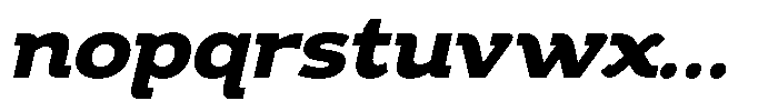 Mello Serif Extra Bold Italic Font LOWERCASE