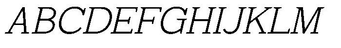 Mello Serif Extra Light Italic Font UPPERCASE