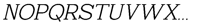Mello Serif Extra Light Italic Font UPPERCASE