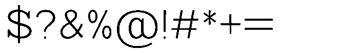 Mello Serif Extra Light Font OTHER CHARS
