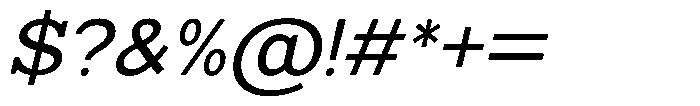 Mello Serif Italic Font OTHER CHARS