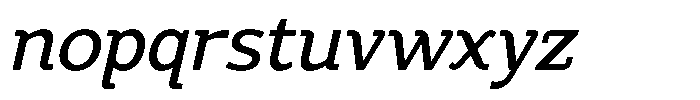 Mello Serif Italic Font LOWERCASE