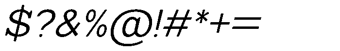 Mello Serif Light Italic Font OTHER CHARS