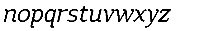 Mello Serif Light Italic Font LOWERCASE