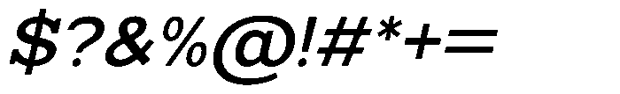 Mello Serif Medium Italic Font OTHER CHARS
