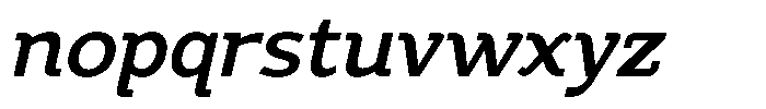 Mello Serif Medium Italic Font LOWERCASE