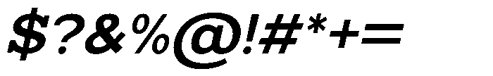 Mello Serif Semi Bold Italic Font OTHER CHARS