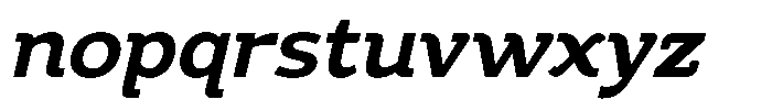 Mello Serif Semi Bold Italic Font LOWERCASE