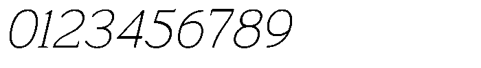 Mello Serif Thin Italic Font OTHER CHARS