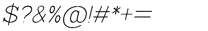 Mello Serif Thin Italic Font OTHER CHARS