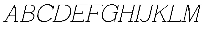 Mello Serif Thin Italic Font UPPERCASE