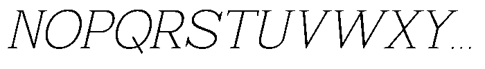 Mello Serif Thin Italic Font UPPERCASE
