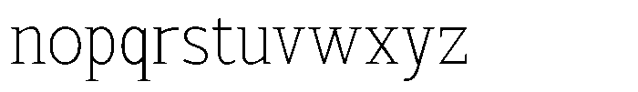 Mello Serif Thin Font LOWERCASE
