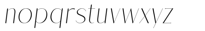 Melloida Thin Italic Font LOWERCASE