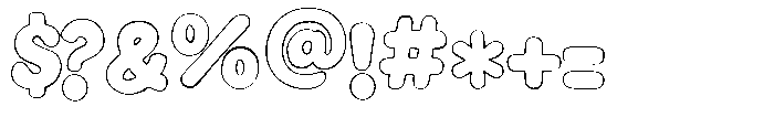 Mells Highland Outline Font OTHER CHARS
